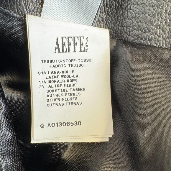 Vintage Jean Paul Gaultier Wool Leather Skirt Size 12 Black White Knee Length - Picture 6 of 10